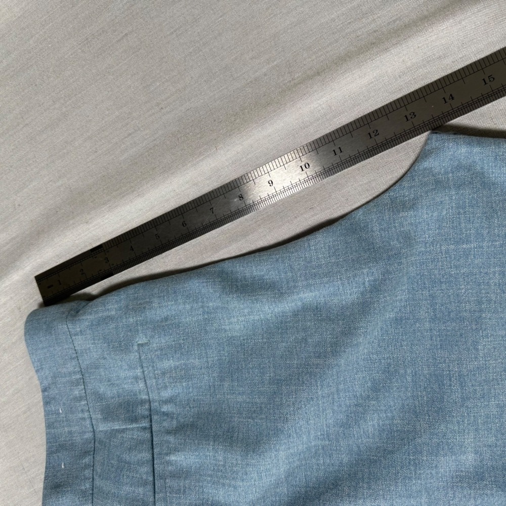 Chico's Light Blue Heathered Pull On Capri Pants Size 3 US 16 Cotton Blend - Picture 8 of 11